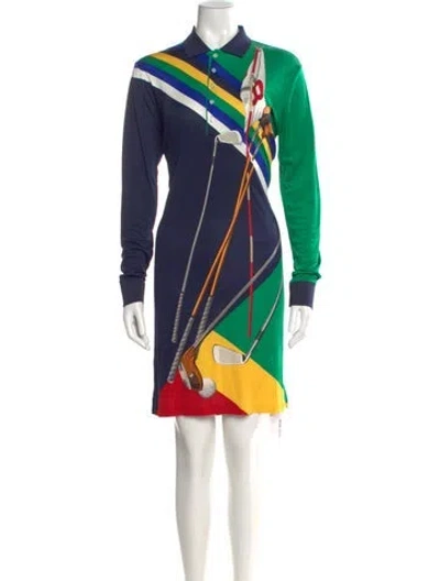 Pre-owned Ralph Lauren Silk Mini Dress In Multi