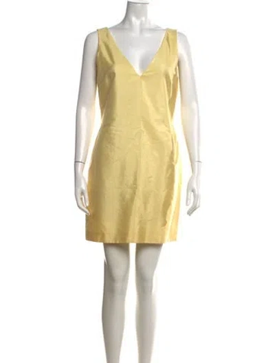 Pre-owned Ralph Lauren Silk Mini Dress In Neutrals