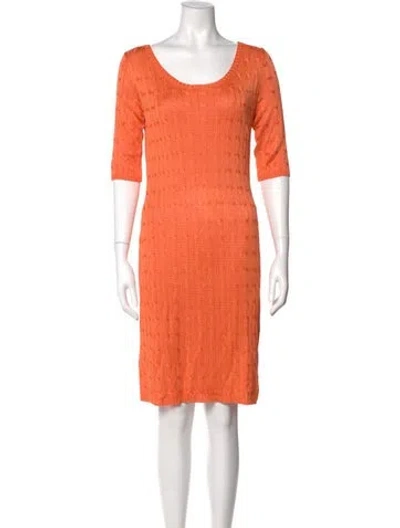 Pre-owned Ralph Lauren Silk Mini Dress In Orange