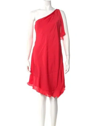 Pre-owned Ralph Lauren Silk Mini Dress In Red