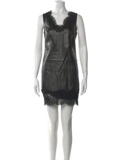 Pre-owned Ralph Lauren Silk Mini Dress W/ Tags In Black