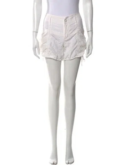 Pre-owned Ralph Lauren Silk Mini Shorts In White