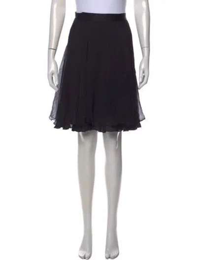 Pre-owned Ralph Lauren Silk Mini Skirt In Black