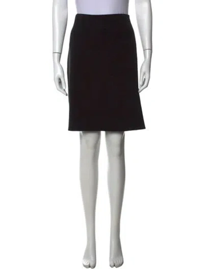 Pre-owned Ralph Lauren Silk Mini Skirt In Black