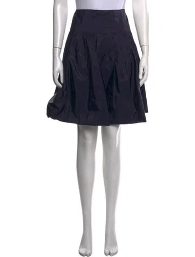 Pre-owned Ralph Lauren Silk Mini Skirt In Blue