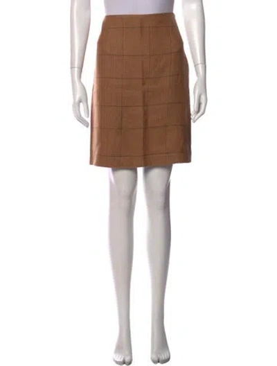 Pre-owned Ralph Lauren Silk Mini Skirt In Brown