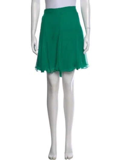 Pre-owned Ralph Lauren Silk Mini Skirt In Green
