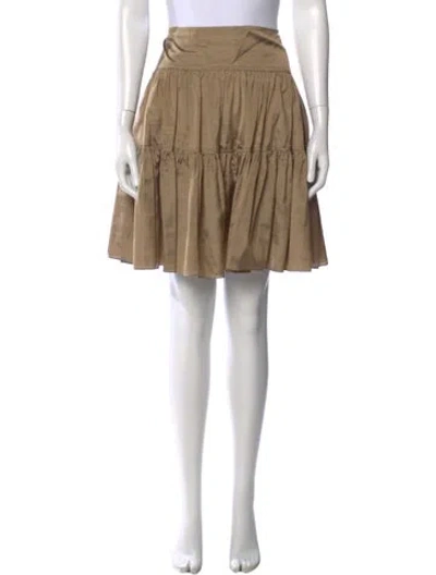 Pre-owned Ralph Lauren Silk Mini Skirt In Neutral
