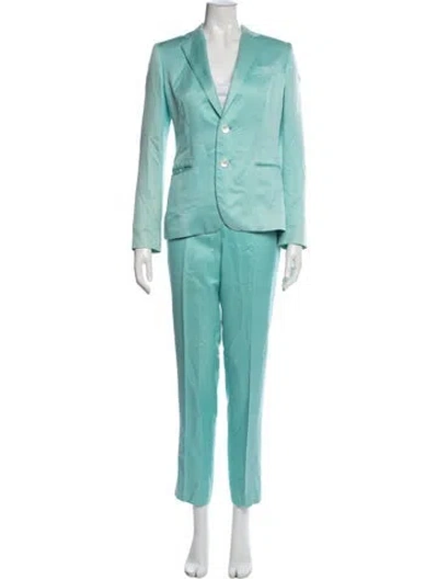 Pre-owned Ralph Lauren Silk Pantsuit In Blue