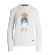 Ralph Lauren Bear Silk Long Sleeve Sweater In White