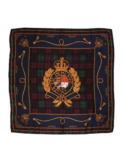 Pre-owned Ralph Lauren Silk Printed Scarf In Multi