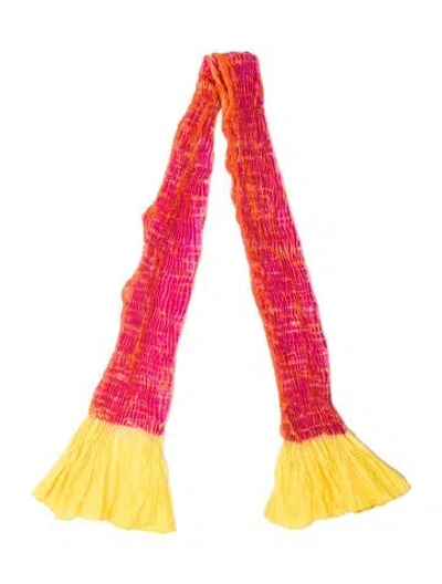 Pre-owned Ralph Lauren Silk Printed Scarf In Pink