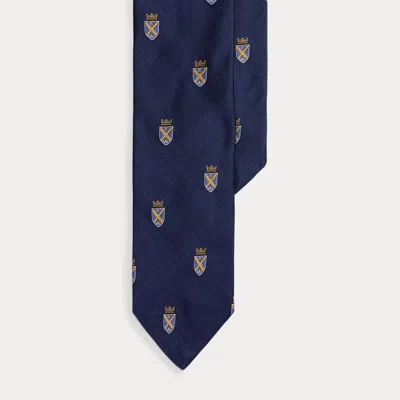 Ralph Lauren Silk Repp Club Tie In Blue