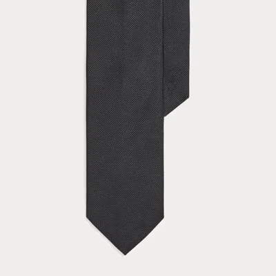 Ralph Lauren Kids' Silk Repp Tie In Black In Blue