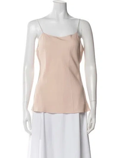 Pre-owned Ralph Lauren Silk Scoop Neck Top In Pink