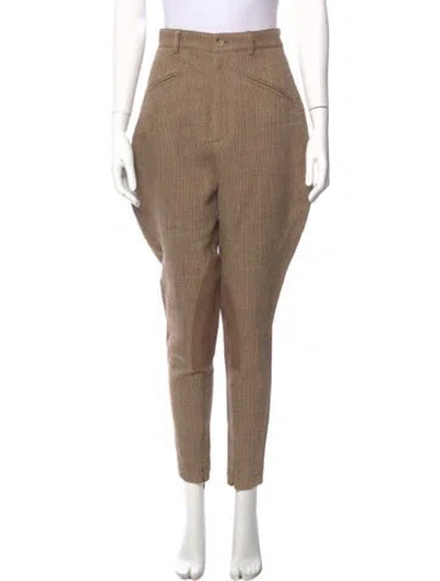 Pre-owned Ralph Lauren Silk Skinny Leg Pants In Neutral