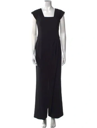 Pre-owned Ralph Lauren Silk Square Neckline Jumpsuit In Black