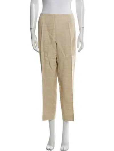 Pre-owned Ralph Lauren Silk Straight Leg Pants In Neutral