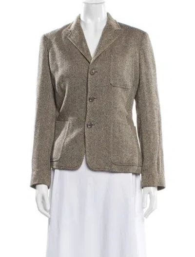 Pre-owned Ralph Lauren Silk Striped Blazer In Multi