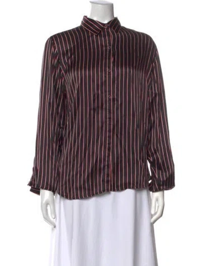 Pre-owned Ralph Lauren Silk Striped Blouse In Multicolor