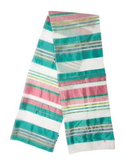 Pre-owned Ralph Lauren Silk Striped Scarf In Multi