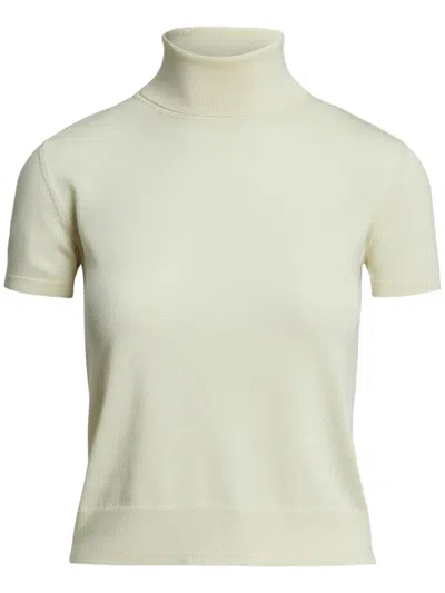 Ralph Lauren Silk Top In Neutral