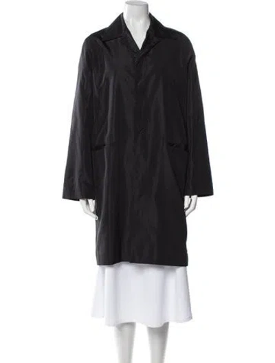 Pre-owned Ralph Lauren Silk Trench Coat In Black