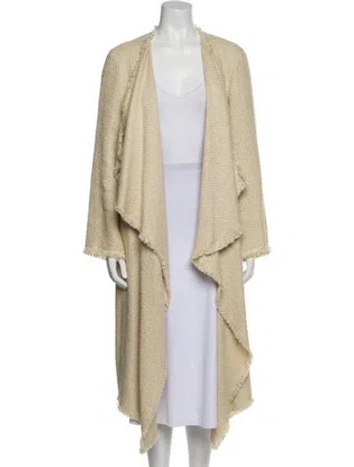 Pre-owned Ralph Lauren Silk Tweed Pattern Coat In Neutral