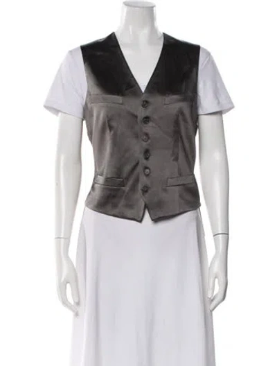 Pre-owned Ralph Lauren Silk Vest In Gray