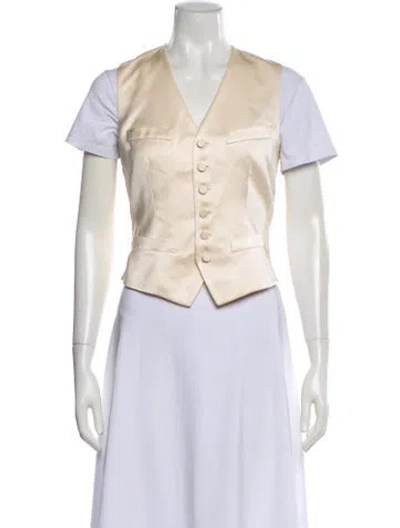 Pre-owned Ralph Lauren Silk Vest In Neutral