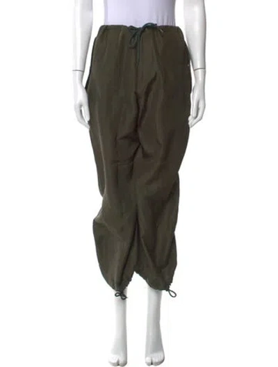 Pre-owned Ralph Lauren Silk Wide Leg Pants In Green