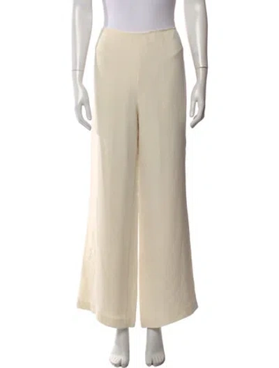 Pre-owned Ralph Lauren Silk Wide Leg Pants In Neutral