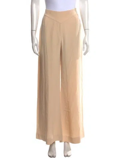 Pre-owned Ralph Lauren Silk Wide Leg Pants In Neutrals