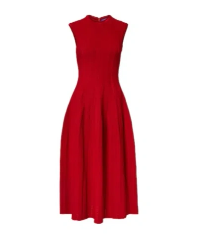 Ralph Lauren Sleeveless Pointelle Knit Day Dress In Multi