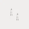 Ralph Lauren Silver-plated Split Hoop Earrings In Metallic