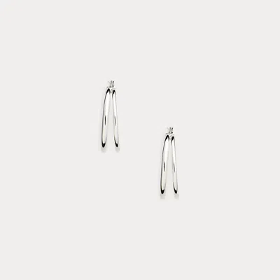 Ralph Lauren Silver-plated Split Hoop Earrings
