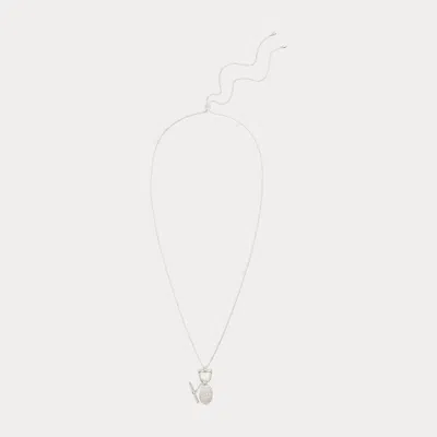 Ralph Lauren Silver-plated Stirrup Pendant Necklace