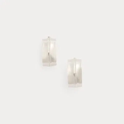 Ralph Lauren Silver-plated Textured Hoop Earrings