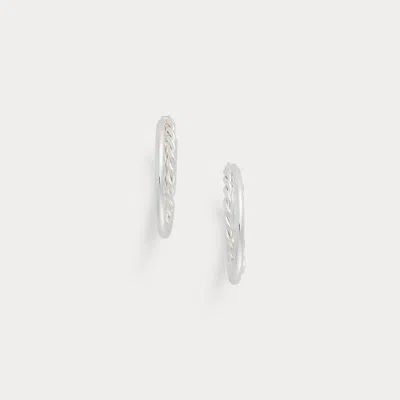 Ralph Lauren Silver-plated Twisted Hoop Earrings