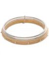 Ralph Lauren Silver-tone 2-pc. Set Cream Bangle Bracelets In White