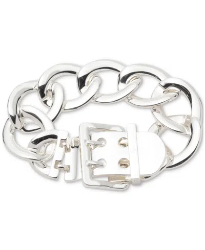 Ralph Lauren Silver-tone Chain Buckle Flex Bracelet