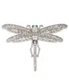 Ralph Lauren Silver-tone Crystal Dragonfly Pin In Silver