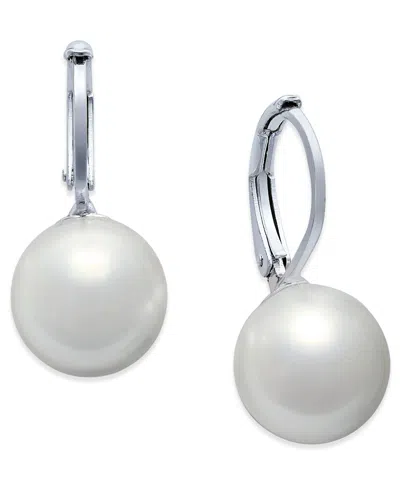 Ralph Lauren Silver-tone Imitation Pearl Drop Earrings