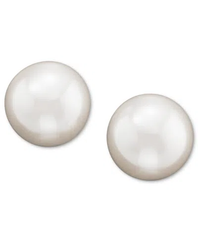 Ralph Lauren Silver-tone Imitation Pearl Stud Earrings (6mm)