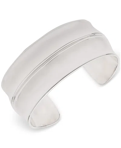 Ralph Lauren Silver-tone Polished Concave Wide Cuff Bracelet