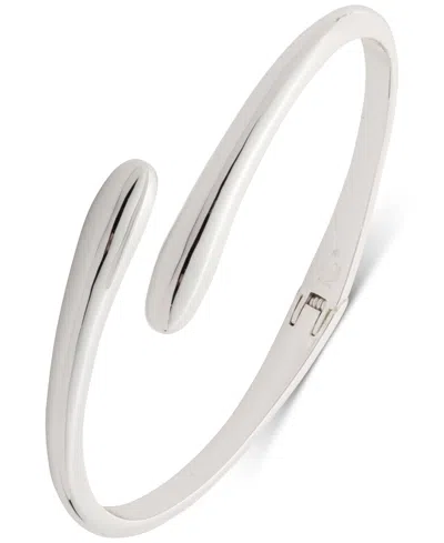 Ralph Lauren Silver-tone Sculptural Bangle Bracelet In Metallic