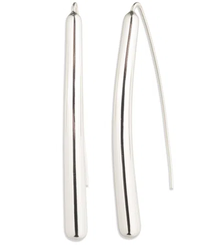 RALPH LAUREN SILVER-TONE SCULPTURAL THREADER EARRINGS (ALSO IN GOLD-TONE)