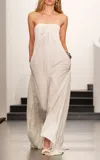 Ralph Lauren Simona Tie-detailed Silk-blend Maxi Dress In White