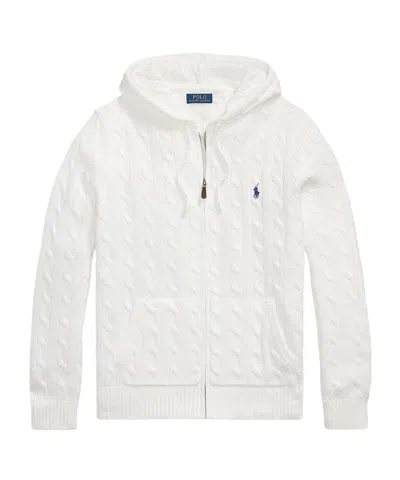 Ralph Lauren Simple Cardigan Hoodie In White