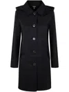 Ralph Lauren Single Breast Rn 34 Lined Coat In Black